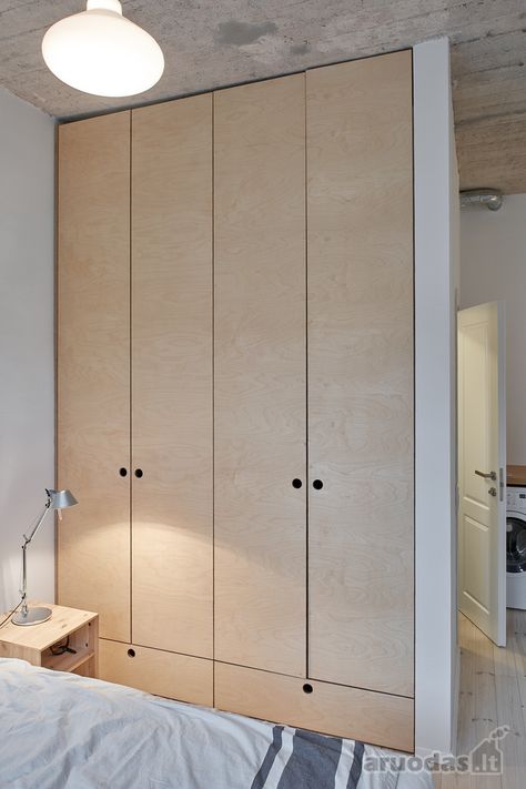 Cool closets with raw wood Scandinavian modern style Cool Closets, Plywood Interior, Build A Closet, Fitted Wardrobes, Wardrobe Design Bedroom, 아파트 인테리어, Bedroom Wardrobe, Plywood Furniture, Wardrobe Design