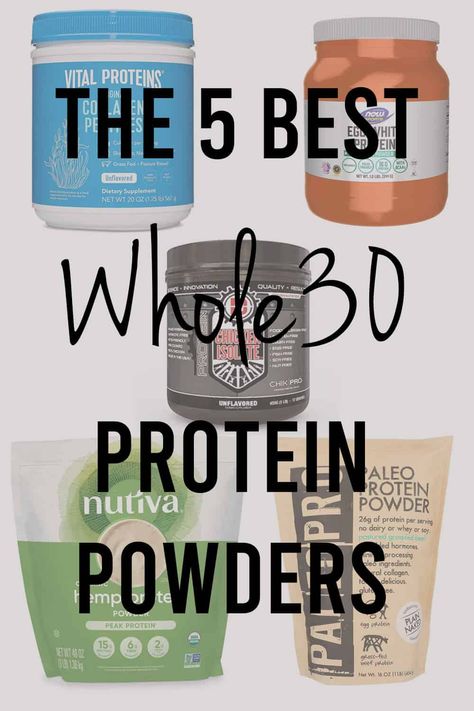 Is protein powder allowed on Whole30? Yes! But, there are a few limitations. Make sure you've got Whole30-friendly protein powder with these five options! Whole 30 Protein Shake, Whole 30 Protein Powder, Whole 30 Protein, Whole30 Protein, Clean Protein Powder, Paleo Protein Powder, Bone Broth Powder, Unflavored Protein Powder, Hemp Protein Powder