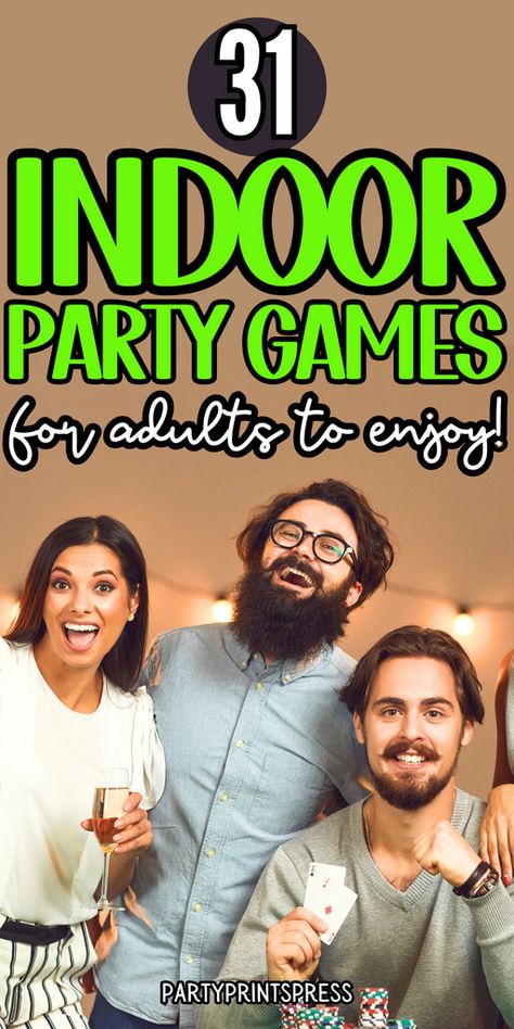 31 Indoor Party Games For Adults: Bring the Fun Home! Hilarious Group Games, Hilarious Games For Adults, Team Party Games For Adults, Fun Team Games For Adults, Indoor Relay Games For Adults, Interactive Party Games, Fun Party Games For Adults Hilarious, Fun Group Games For Adults, Charades For Adults