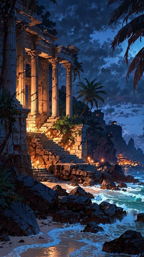 Iris Paintings, Beautiful View Wallpaper, Dream Picture, Greek Buildings, Empire Wallpaper, Vertical Background, Ancient Egyptian Architecture, Wallpaper View, Egyptian Architecture