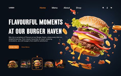 Fast Food Website Hero Banner Food Website, Website Design, Web Design