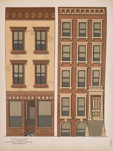 Country House Painting, Townhouse Exterior, San Myshuno, New York Buildings, Apartment Exterior, Architecture Drawing Plan, New York Architecture, Digital Gallery, City Layout