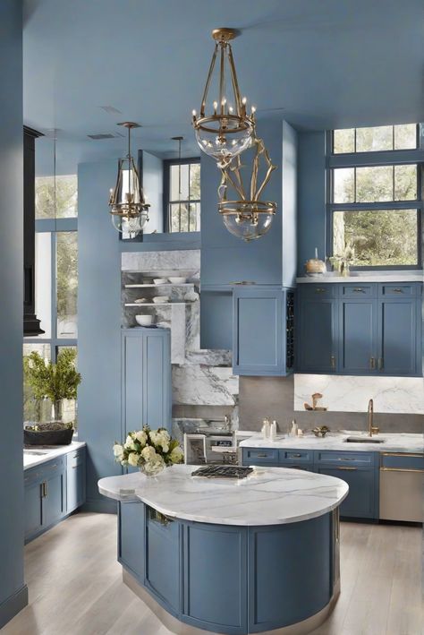 Indulge in opulent depths with Sherwin Williams' royal blue. Elevate your kitchen with luxe decor in this daily interior designer routine. #Ad #homedecor #homedesign #kitchen #Painthome interiorarchitecture best Wall Colors for kitchen Colors Bright Room Colors best colors combinations 2024 Home Remodeling Modern Paint Colors Luxe Blue Sherwin Williams, Bright Blue Paint, Bright Room Colors, Blue Kitchen Walls, Best Wall Colors, Modern Paint Colors, Bright Room, Girly Apartments, Color Combinations Paint