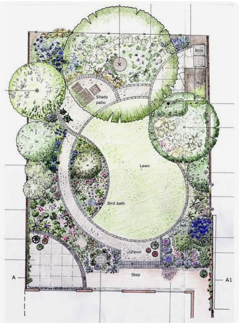 Design De Configuration, Funny Vine, Garden Design Layout, Flower Garden Design, Garden Design Plans, Landscape Design Plans, Garden Types, Layout Design Inspiration, Landscape Plan