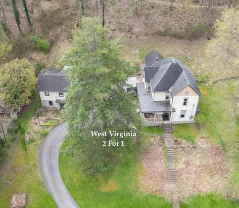 2 For 1 c.1900 West Virginia Move-In Ready Home Plus 2nd Impeccable Home $189K Virginia Mountains, Old Houses For Sale, Virginia Homes, House Property, 2 For 1, Appalachian Mountains, Historic Home, Urban Area, Water Views