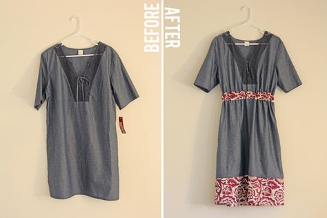 desaliñada regordete vestido de tres dólares: remodelado - ver kate coser Diy Clothes Refashion Dress, Refashion Dress, Dollar Dress, Target Clearance, Diy Clothes Refashion, Diy Vetement, Swim Coverup, Recycle Clothes, Refashion Clothes