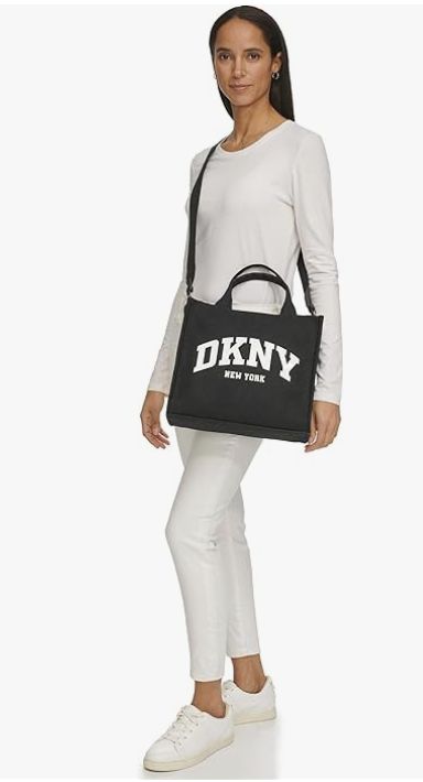 DKNY Durable Casual Tote, Black/Silver, Women Handbags, Tote bag, Casual Handbags, Crossbody Totebag, Women Purse, Fashion Casual Handbags, Dkny Bag, Women Purse, Purse Fashion, Black Clothing, Handbags Tote, Large Handbags, Casual Tote, Tote Handbag