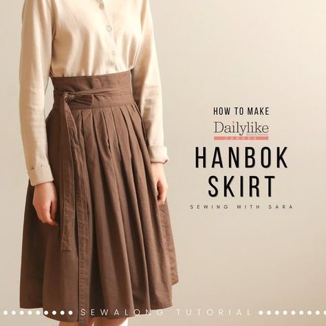 #Sewing, #Pattern, #Craft, #DIY, #2024, #Fabric, #Textile, #Handmade, #Fashion, #Design Pleated Wrap Skirt, Summer Dress Patterns Free, Hanbok Skirt, Dresses Patterns, Japanese Sewing Patterns, Diy Clothes Hacks, Zero Waste Fashion, Summer Dress Patterns, Korean Culture