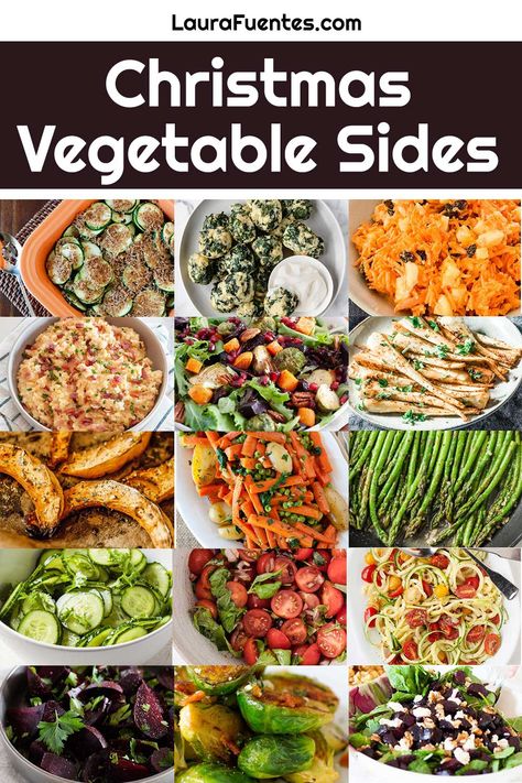 Christmas Vegetable Side Dishes | Laura Fuentes Vegetable Dish For Christmas, Vegetables For Christmas, Vegetables Side Dishes For Christmas, Holiday Veggies Sides, Christmas Veggie Recipes, Xmas Side Dishes Christmas Dinners, Christmas Dinner Veggies, Christmas Dinner Ideas Sides Veggies, Xmas Vegetables