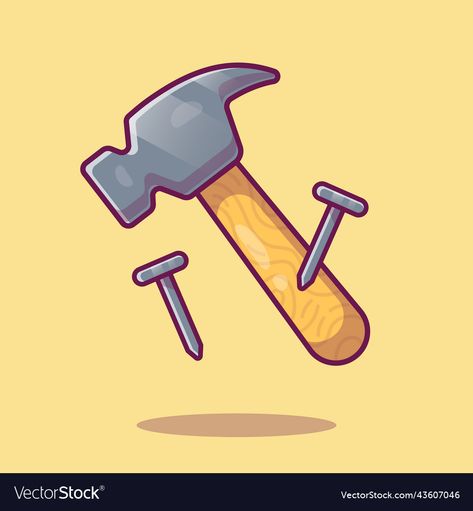 Handyman Tools, Paper Background Design, Flat Design Illustration, Vector Icons Illustration, Metal Tools, Cute Cartoon Drawings, Communication Design, Cartoon Style, A Cartoon