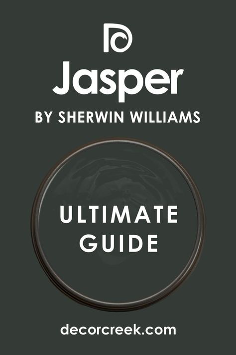 Jasper SW-6216 by Sherwin Williams. The Ultimate Guide Green Room Colors, Sherwin Williams Green, Sherwin Williams Color Palette, Jasper Color, Farmhouse Paint Colors, Sherwin Williams Colors, House Color Palettes, Green Paint Colors, Sherwin Williams Paint Colors