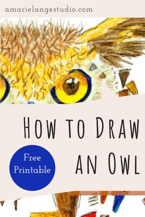 Whimsical, colorful and fun owl I designed just for you! Come see my easy method to draw and color this owl with watercolour pencils and a little imagination. Owl Drawing Step By Step, Colorful Owl Drawing, Drawing An Owl, Watercolour Owl, Cute Owl Drawing, Draw An Owl, Drawing Hacks, Watercolor Hand Lettering, Watercolor Pencil Art