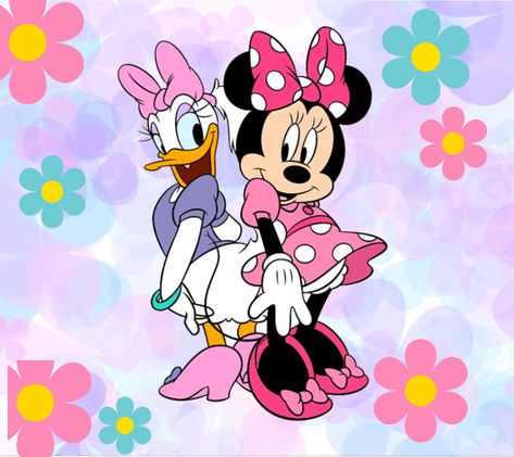 Minnie Mouse Purple, Minnie Y Daisy, Daisy Image, Minnie Mouse Images, Minnie Mouse Pictures, Disney Characters Wallpaper, Mickey Mouse Pictures, Disney Fine Art, Girly M