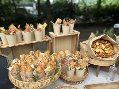 Sandwich Catering Display, Wedding Sandwich Bar, Sandwich Display Ideas For Party, Wedding Sandwiches, Boozy Ice Pops, Costco Food, Small Chops, Costco Cake, Wedding Foods