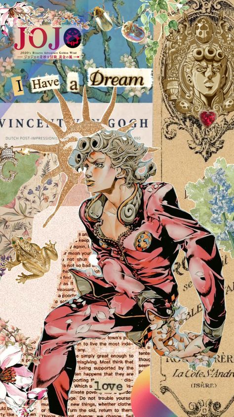 #jjba #giorno#jojosbizzareadventure#aesthetic #vintage #collage #pink #jojosbizarreadventure i love this one sm Jjba Aesthetic Wallpaper, Subtle Jjba Wallpaper, Jjba Computer Wallpaper, Giorno Wallpaper Aesthetic, Jo Jos Bizarre Adventure, Jjba Phone Wallpaper, Aesthetic Jojo Wallpaper, Jojo's Bizarre Adventure Aesthetic, Jojo Bizzare Adventure Wallpaper