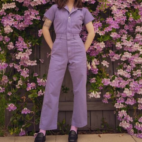 Short Sleeve Jumpsuit Big Bud Press Big Bud Press, Short Sleeve Jumpsuit, Short Sleeve Jumpsuits, Jumpsuit With Sleeves, Lavender, Jumpsuit, Packaging, My Style, Outfit Inspo