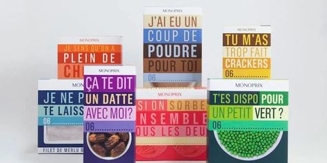 canva-charte-graphique-Packaging-Monoprix 3 Wishes, Cool Packaging, Packing Design, Food Packaging Design, Typography Letters, Packaging Labels, Design Graphique, Private Label, Food Packaging