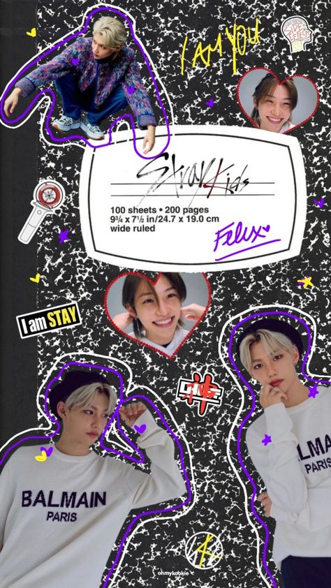 Stray Kids fondo de pantalla notebook cover Kpop Notebook Cover, Notebook Cover Wallpaper, Kids Notebook Cover, Skz Felix Wallpaper, Skz Template, Composition Notebook Covers, Felix Wallpaper, Kpop Lockscreen, Samsung Notes