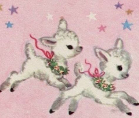 Lamb Drawing, Vintage Lamb, Visual Aesthetics, Playlist Covers, Pink Christmas, Pretty Art, Vintage Illustration, Cute Icons, Not Mine