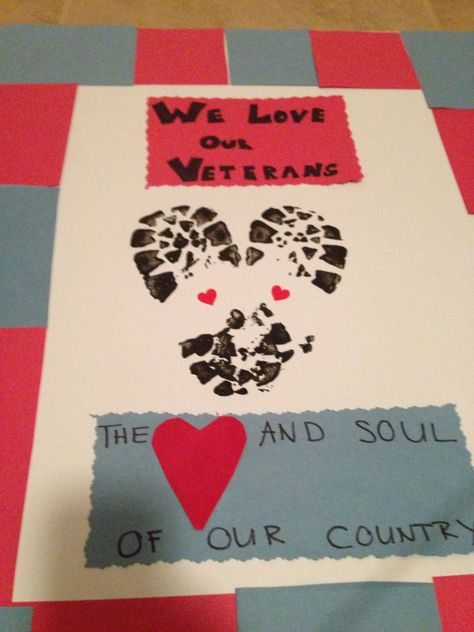 Here is the final. Not too fancy but cute. #veterans day poster Veterans Day Craft For Infants, Veterans Day Poster Ideas For Kids, Veterans Day Crafts For Infants, Veterans Day Crafts For Kids Toddlers, Veterans Day Cards For Kids, Veterans Day Poster Ideas, Veterans Crafts, Veterans Day Crafts For Kids, Veterans Day Poster