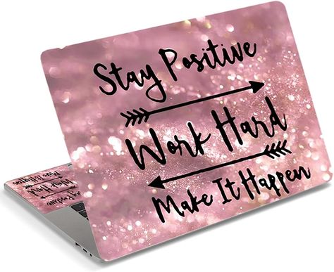 Brand:DINKYColorPink Inspirational Quote
Compatible Devices: Laptop
Material: Polyvinyl Chloride
Special Feature: Waterproof, Reusable, Scratch Resistant

🌈[Laptop Skin Sticker Cover Decal]:High resolution printing with delicate& vibrant graphic design, flexible film helps protect laptop surfaces from scratches and stains, a sweet gift for your family and friends.

🌈[Dimension/Size]: Our Dinky 17.3 inch laptop sticker is 16.5 " (42 cm) x 11.4" (29 cm) - Fits 16” 16.5" 17" 17.3 inch wide Laptop Cover Stickers, Vibrant Graphic Design, Custom Laptop Skin, Laptop Skin Cover, Laptop Decoration, Pink Letters, Laptop Design, Pink Laptop, Pink Letter