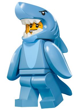 Lego Minifigure Series 15 Bios are online 71011 | Minifigure Price Guide Shark Lego, Sausage Man, Shark Man, Lego People, Lego Minifigs, Lego Characters, Lego Figures, Lego Minifigure, Block Toys