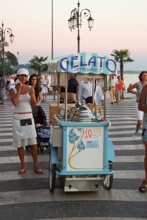 Italian Gelato Shop Aesthetic, Italian Lifestyle Inspiration, Gelato Italy, Italian Vibes, Italian Love, Mediterranean Aesthetic, Italy Vibes, Garda Italy, Italian Aesthetic