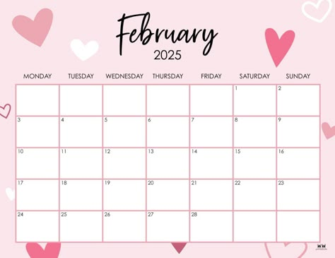 Find a calendar perfect for the month of love by choosing from 107 different February 2025 monthly calendars. Print from home. 100% FREE! January 2024 Calendar Printable Free, February Calendar 2023 Aesthetic, February Calendar 2023, Feb Calendar, February 2022 Calendar, Valentine Calendar, Cute Calendars, Free Planner Pages, Memorial Day Coloring Pages