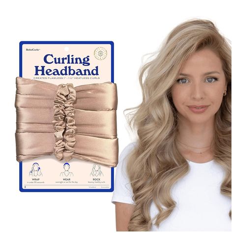 Curling Headband, Heatless Curling Rod Headband, Curling Rod Headband, Curls Without Heat, Heatless Curling Rod, No Heat Hair Curlers, Heatless Curling, Heatless Hair, Hair Without Heat