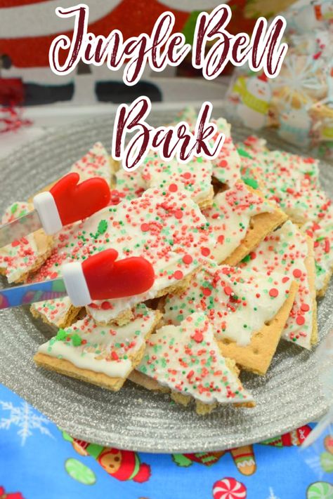 Add Jingle Bell Bark to your holiday season. An easy no-bake treat that’s great for Christmas parties and holiday treat exchanges. Christmas Bark | White Chocolate Bark | Christmas Recipes White Chocolate Bark Christmas, Chocolate Bark Christmas, Bark Recipes, Christmas Bark, Homemade Chocolate Bars, White Chocolate Bark, Christmas Recipes Appetizers, Christmas Foods, Candy Recipes Homemade