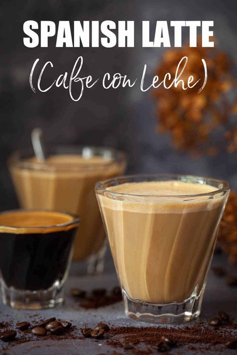 Spanish Latte Recipe, Condensed Milk Coffee, Ninja Coffee Bar Recipes, Spanish Latte, Vegan Condensed Milk, Sweetened Condensed Milk Recipes, Spanish Coffee, Nespresso Recipes, Hot Drinks Recipes