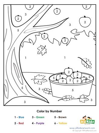 Fall Color By Number, Shapes Preschool Printables, Fall Coloring Sheets, Fall Worksheets, Color By Number Printable, Fall Preschool Activities, Kids Worksheets, Fall Kindergarten, Fall Preschool