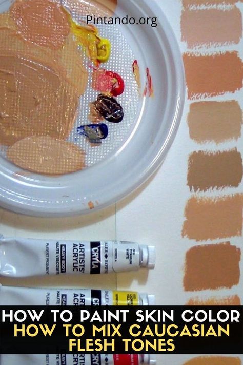 Skin Color Paint, Watercolor Skin Tones, How To Mix Colors, Flesh Tones, Perfect Skin Tone, Face Proportions, Hello How Are You, Skin Paint, Oil Painting Tutorial