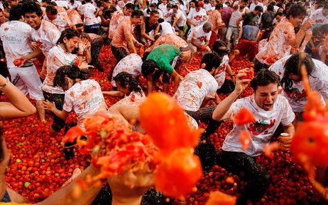 Tomatina, Barcelona, Canarys? Tomatina Festival, La Tomatina Festival, La Tomatina, Travel Cubes, Festivals Around The World, World Party, Big Meals, Dream Travel Destinations, Red Food