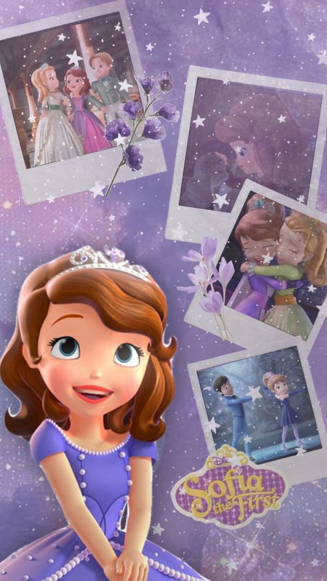 This is my entry for @apollo_mastermind_ballerina comp my comfort childhood show is absolutely Sofia the first 💜 #comp #wallpaper #azladybugg Sofia The First Wallpaper, Sofia The First Aesthetic, Comp Wallpaper, First Aesthetic, Sofia The First Characters, Happy Birthday Logo, Princess Sofia The First, Birthday Logo, Crochet Mask