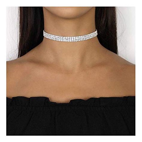 Zealmer Daycindy 3 Rows Clear Rhinestone Choker Necklace for Women #Chokers, #Necklaces, #Jewelry, #Women, #Clothing, Shoes & Jewelry, Diamond Choker Necklace, Lululemon Outfits, Rhinestone Choker Necklace, Crystal Choker Necklace, Coin Pendant Necklace, Diamond Choker, Prom Jewelry, Rhinestone Choker, Silver Jewellery Sets