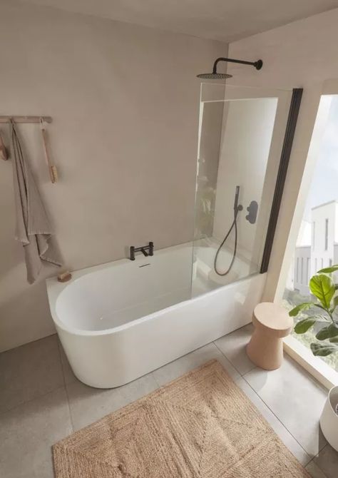 Note Corner Bath Top down 1315 Right Corner Bath Bathroom Ideas, P Bath Bathroom Ideas, Bathroom Ideas Corner Bath, Bathtub Under Window, Deep Bathtub Shower Combo, Corner Bath Small Bathroom, Small Corner Bath, Corner To Wall Bath, Corner Bath Shower