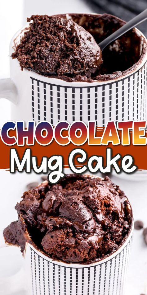 Quick And Easy Chocolate Mug Cake, Easy Mug Cake Recipe Without Cocoa Powder, Choc Mug Cake Microwave, Easy Chocolate Mug Cake Recipe, 5 Minute Chocolate Mug Cake, Mug Cake For One, Mug Cake Microwave No Egg, Cake In A Mug Microwave 3 Ingredients, Easy Mug Cake 3 Ingredient Microwave Recipes