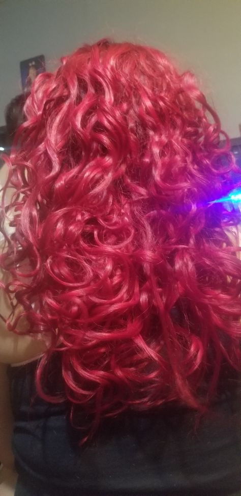 I do my own hair about 4x a yr. Long Pink Curly Hair, Dark Pink Hair Curly, Curly Hot Pink Hair, Bright Pink Curly Hair, Dark Pink Curly Hair, Hot Pink Curly Hair, Pink Hair Curly, Wavy Pink Hair, Curly Hair Dye Ideas