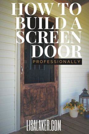 Building A Screen Door, Pallet Screen, Metal Screen Door, Screen Door Pantry, Painted Screen Doors, Metal Screen Doors, Diy Doors, Wood Screen Door, Wooden Screen Door