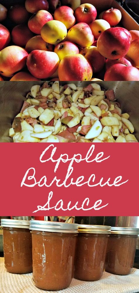 Apple Barbecue Sauce, Apple Barbeque Sauce, Canning With Apples Recipes, Canning Recipes Apples, Crab Apple Canning Recipes, Apple Bbq Sauce Recipe Canning, Canned Barbecue Sauce Recipe, Bbq Canning Recipes, Apples Canning Recipes