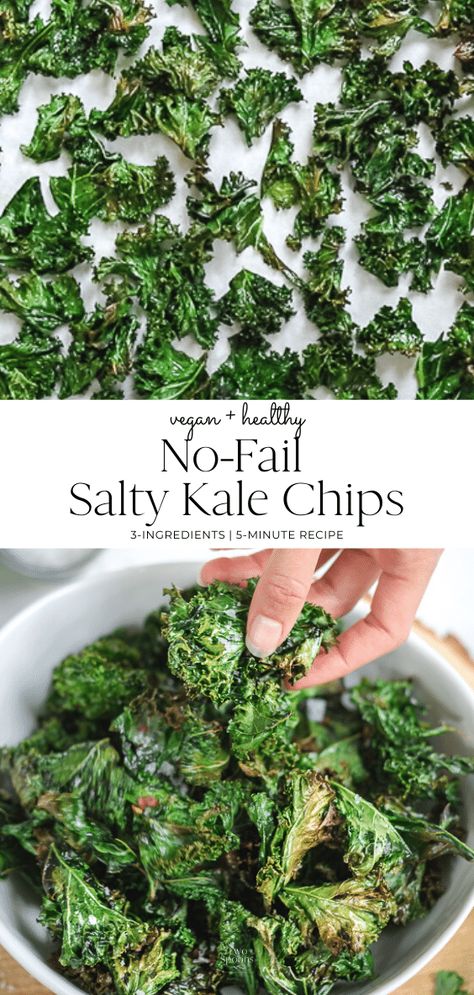 Best Kale Chips, Kale Chips Recipe Baked, Dehydrator Ideas, Kale Greens, Energy Bars Healthy, Kale Chips Baked, Vegan Appetizer, Kale Chip Recipes, Baked Kale