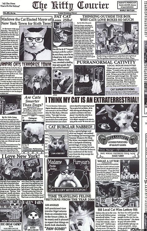 Dogs & Cats - Newspaper Articles About Cats - White Black Newspaper, Newspaper Pattern, Cat Newspaper, Batman Newspaper Wallpaper, Punk Newspaper Background, Taylor Swift Reputation Newspaper Background, Black Cat Collage Wallpaper, Vintage Cat Stickers, Newspaper Collage