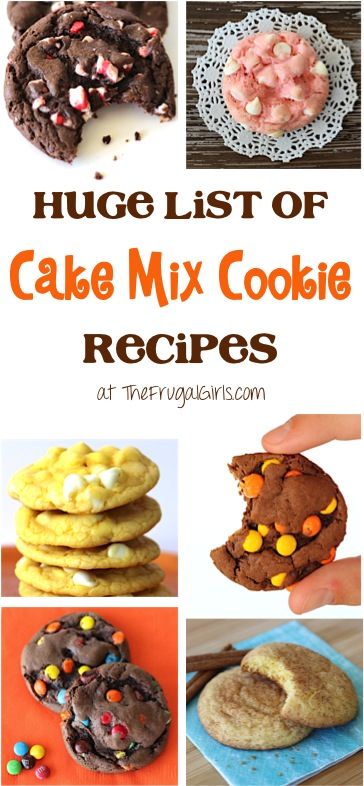 Cake Mix Cookies Recipes!  You'll love this HUGE list of every cookie flavor combination imaginable - so EASY and most are 5 Ingredients or Less! | TheFrugalGirls.com Easy Cake Batter Cookies, Cookie Mix Ins, Cookie Flavor Combinations, Snicker Doodles, Easy Dough, Best Cake Mix, Cake Mix Cookie, Andes Mints, Chocolate Cake Mix Cookies