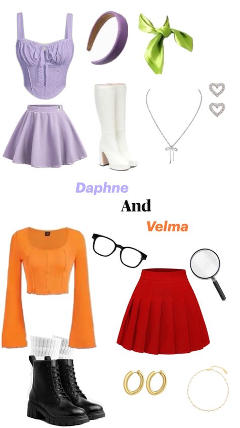 #Halloween #Scooby-Doo Daphne Halloween, Daphne Halloween Costume, Daphne Scooby Doo, Scooby Doo Halloween Costumes, Fun Halloween Outfits, Scooby Doo Costumes, Daphne Costume, Scooby Doo Halloween, Daphne And Velma