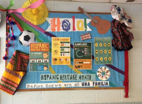 Hispanic Heritage Classroom Display Photo - SparkleBox Argentina Classroom Decoration, Hispanic Heritage Month Bulletin Board, Spanish Heritage Month, Heritage Month Bulletin Board, Hispanic Heritage Month Crafts, Hispanic Heritage Month Activities, Spanish Classroom Decor, Spanish Heritage, Spanish Lesson Plans