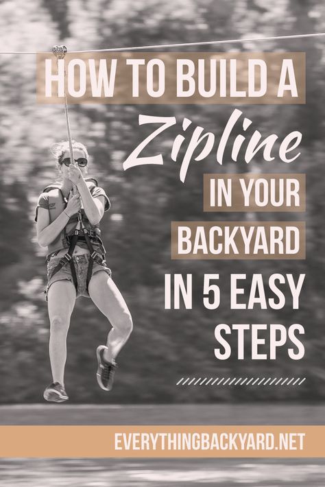 Zipline Backyard No Trees, Diy Zipline How To Build, Tree Zipline, Zipline Backyard, Diy Zip Line, Diy Zipline, Backyard Zipline, Kids Zipline, Summer Backyard Fun