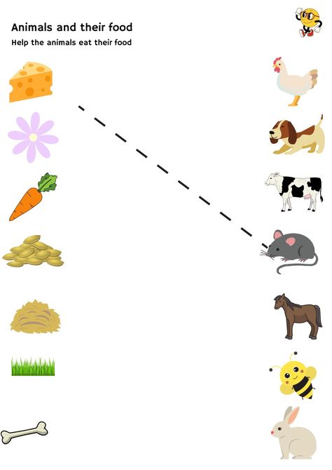 Different Types Of Food, Alphabet Activities Kindergarten, Preschool Activities Printable, Animal Activities For Kids, Preschool Fine Motor Activities, Alphabet Worksheets Kindergarten, English Activities For Kids, Animal Worksheets, Kids Worksheets Preschool