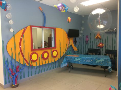 CIBC VBS submerged Ocean Theme Preschool Dramatic Play, Scuba Theme Vbs, Vbs 2024 Scuba, Scuba Vbs Crafts, Scuba Vbs 2024 Decorations, Under The Sea Vbs Decorations, Scuba Decorations, Scuba Vbs 2024 Crafts, Scuba Vbs Decorations