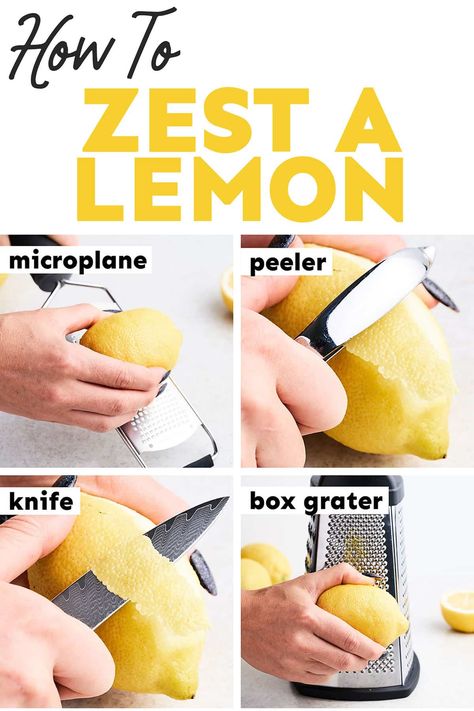 Whether you're a novice home cook or an experienced chef, understanding how to zest a lemon is a total game-changer! Learn everything you need to know in this post, including ideas for how to incorporate lemon zest into savory and sweet recipes. Roasted Rhubarb, Lemon Zester, Lemon Blueberry Muffins, Meatless Main Dishes, Lemon Basil, What To Use, Flavored Drinks, Vegetable Peeler, Vegetarian Breakfast